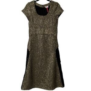 Never A Wallflower Elegant Gold and Black Women's Dress Women's XS